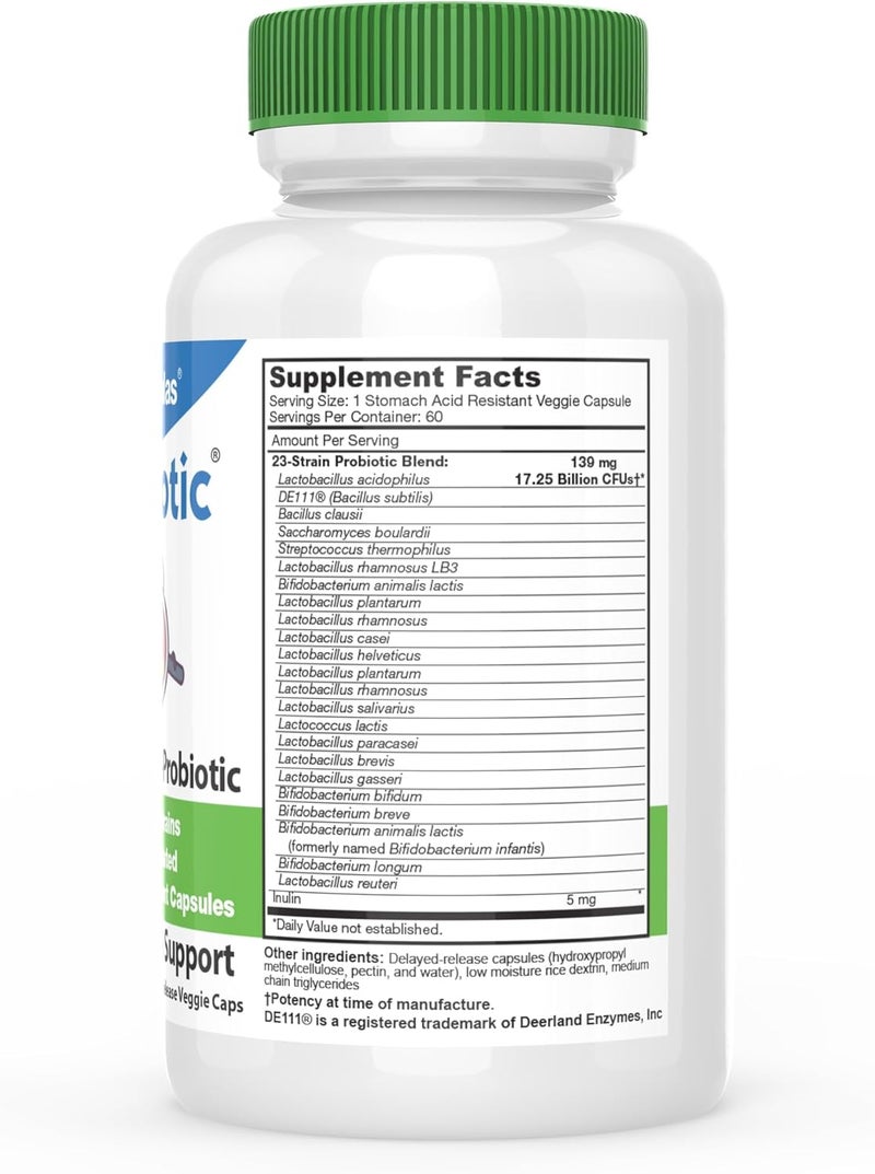 DrFormulas Nexabiotic Advanced Multi-Probiotic with 23 Probiotic Strains for Gastrointestinal Support - 60 Delayed Release Veggie Capsules - Image 2